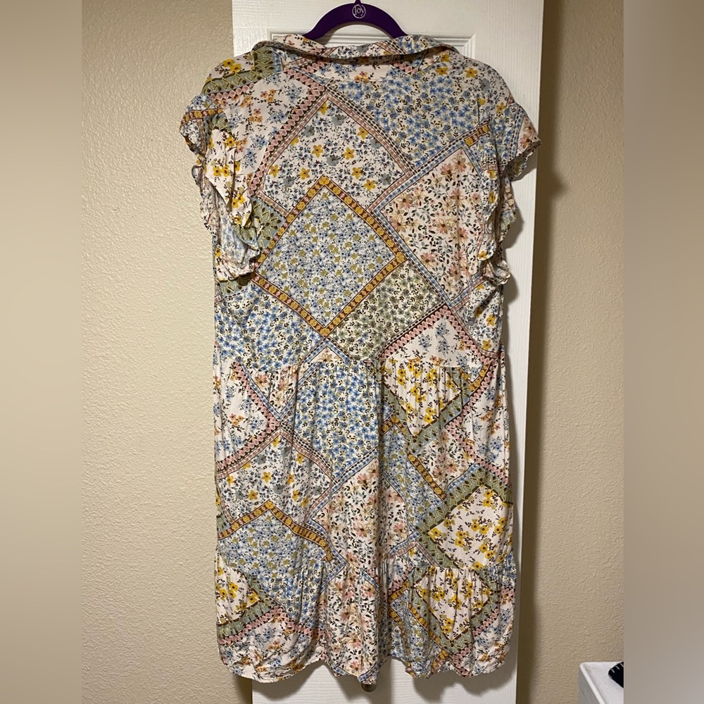 Auw neutrals patchwork dress - Picture 2 of 6